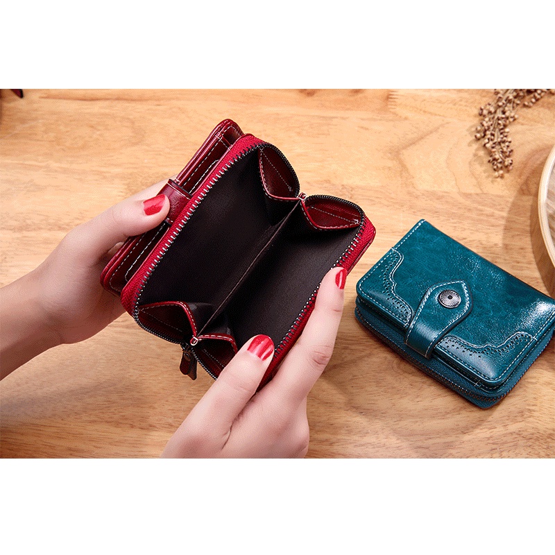 Ví Da Pu Nhỏ Xinh Đựng Tiền Xu Thời Trang Cho Nữ Giá Đỡ