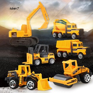 Set 6 mô hình xe công trình đồ chơi cho bé