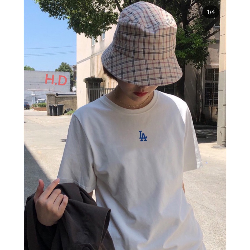 Áo phông tay lỡ hè  in chữ La form rộng dáng unisex chất cototn su phù hợp cả nam và nữ