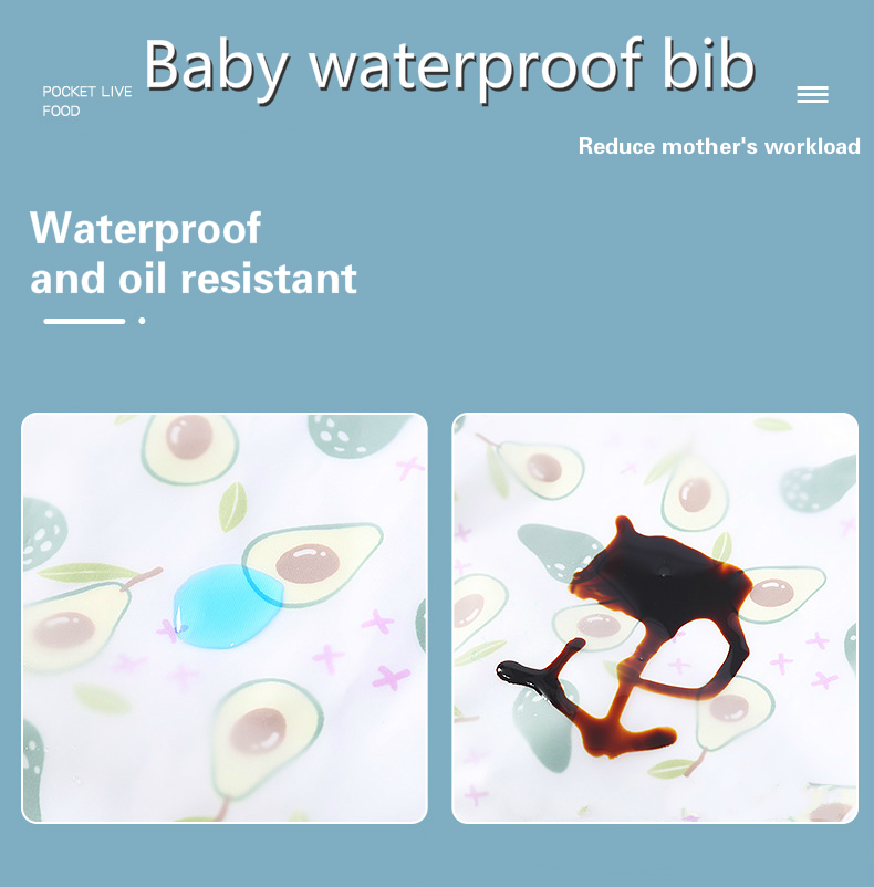 Yếm ăn chống thấm in hình dễ thương cho bé