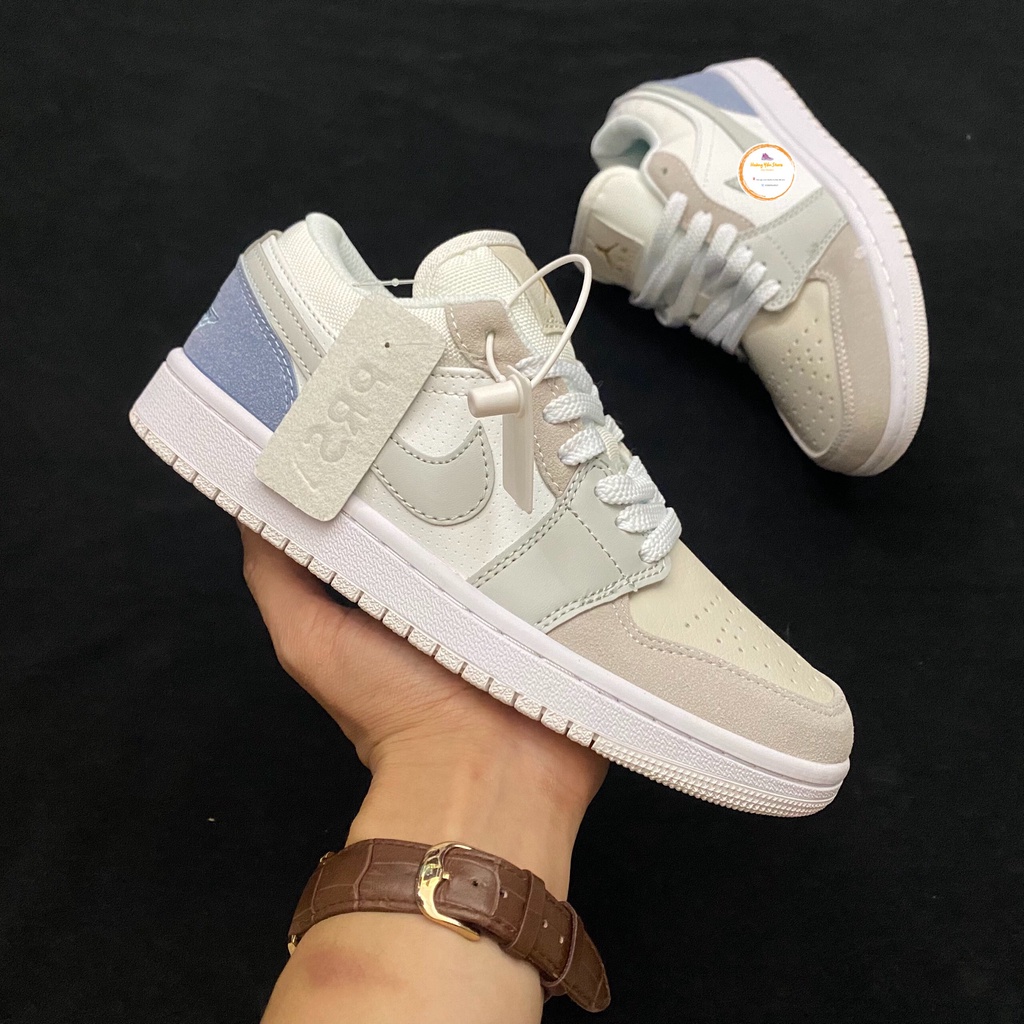 Giày.Hoàng Yến Giày sneaker Pari xanh nhạt cổ thấp (Video cận cảnh)