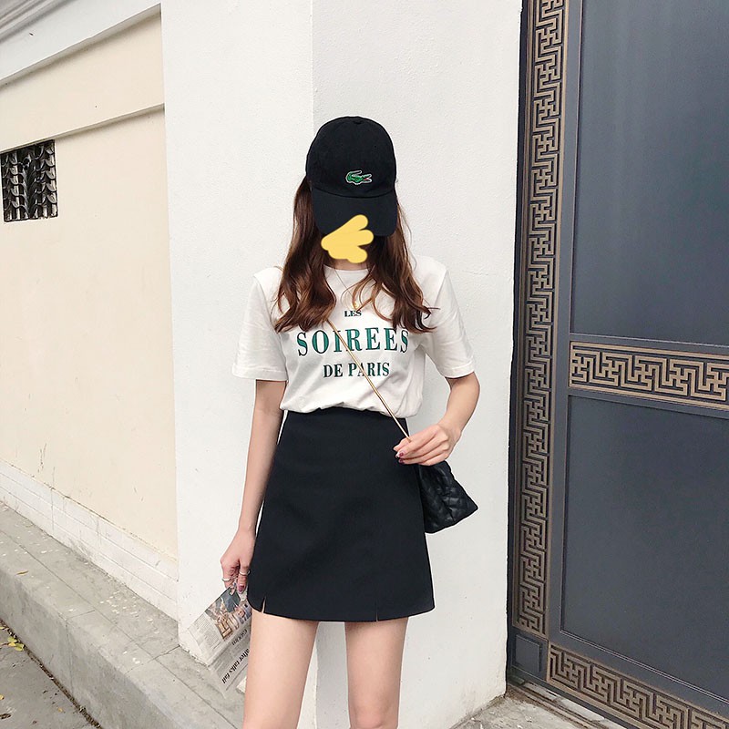 Chân váy chữ a ngắn lưng cao xẻ tà LAMODE, chân váy công sở ngắn có quần bên trong | BigBuy360 - bigbuy360.vn