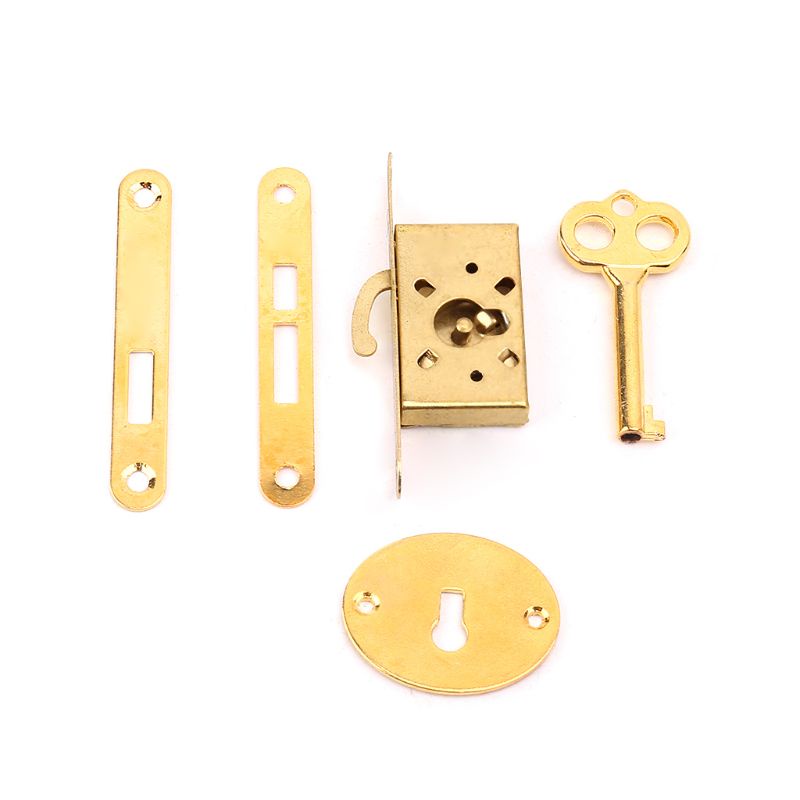 Ổ Khóa Cửa Tủ Kiểu Cổ Điển Kèm Chìa Khóa Độc Đáo