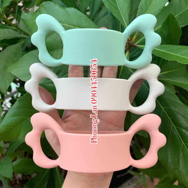 Tay cầm bình sữa silicon thiên thần vừa các bình cổ rộng Moyuum/Upis/Grosmimi/MotherK