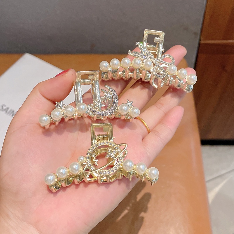 Kẹp tóc đính ngọc trai giả phong cách pháp ngọt ngào thời trang cho nữ