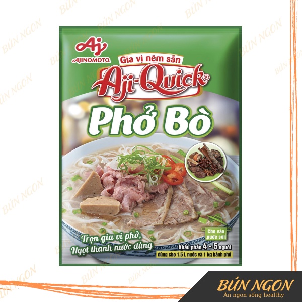 Gia Vị Nêm Sẵn Phở Bò Aji Quick gói 58g