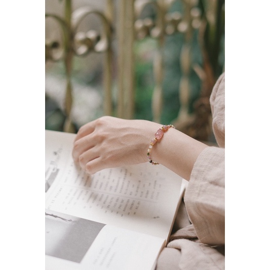 Vòng tay Tourmaline mix charm Tỳ Hưu
