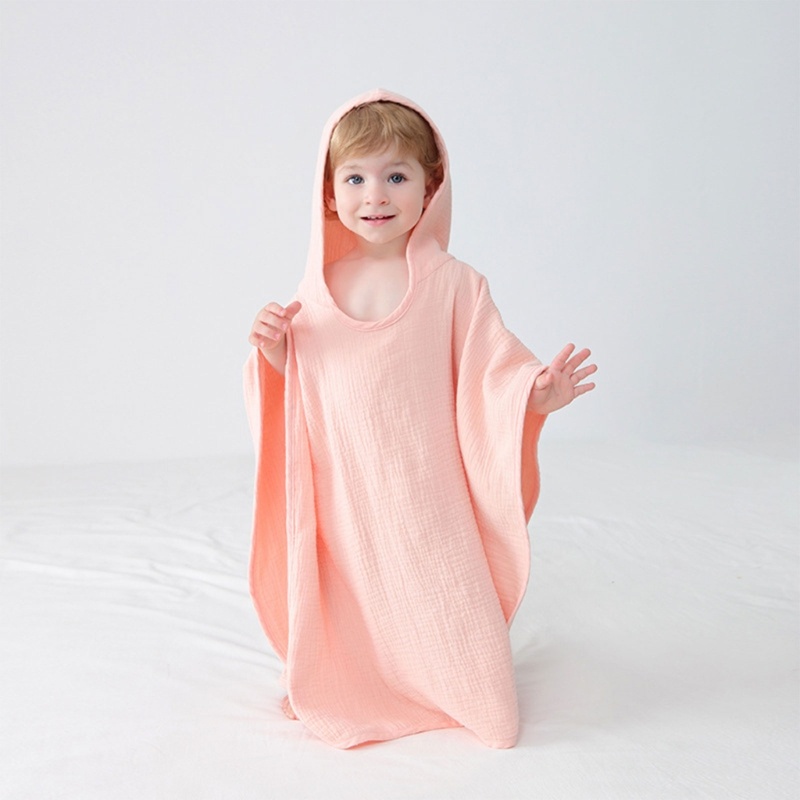 Khăn Choàng Tắm Cotton Mềm Mại Có Mũ Trùm Dành Cho Bé