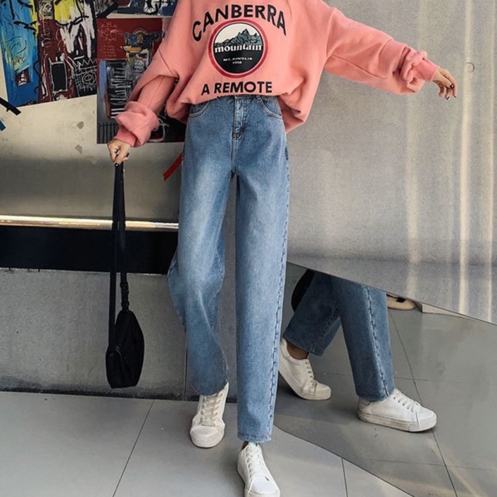 Quần Jean Baggy nữ cạp chun sau lưng thời trang cá tính - Hàng cao cấp | BigBuy360 - bigbuy360.vn