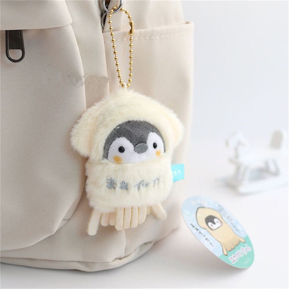 Móc khóa hình chim cánh cụt nhồi bông dễ thương xinh xắn kích thước 8cm
