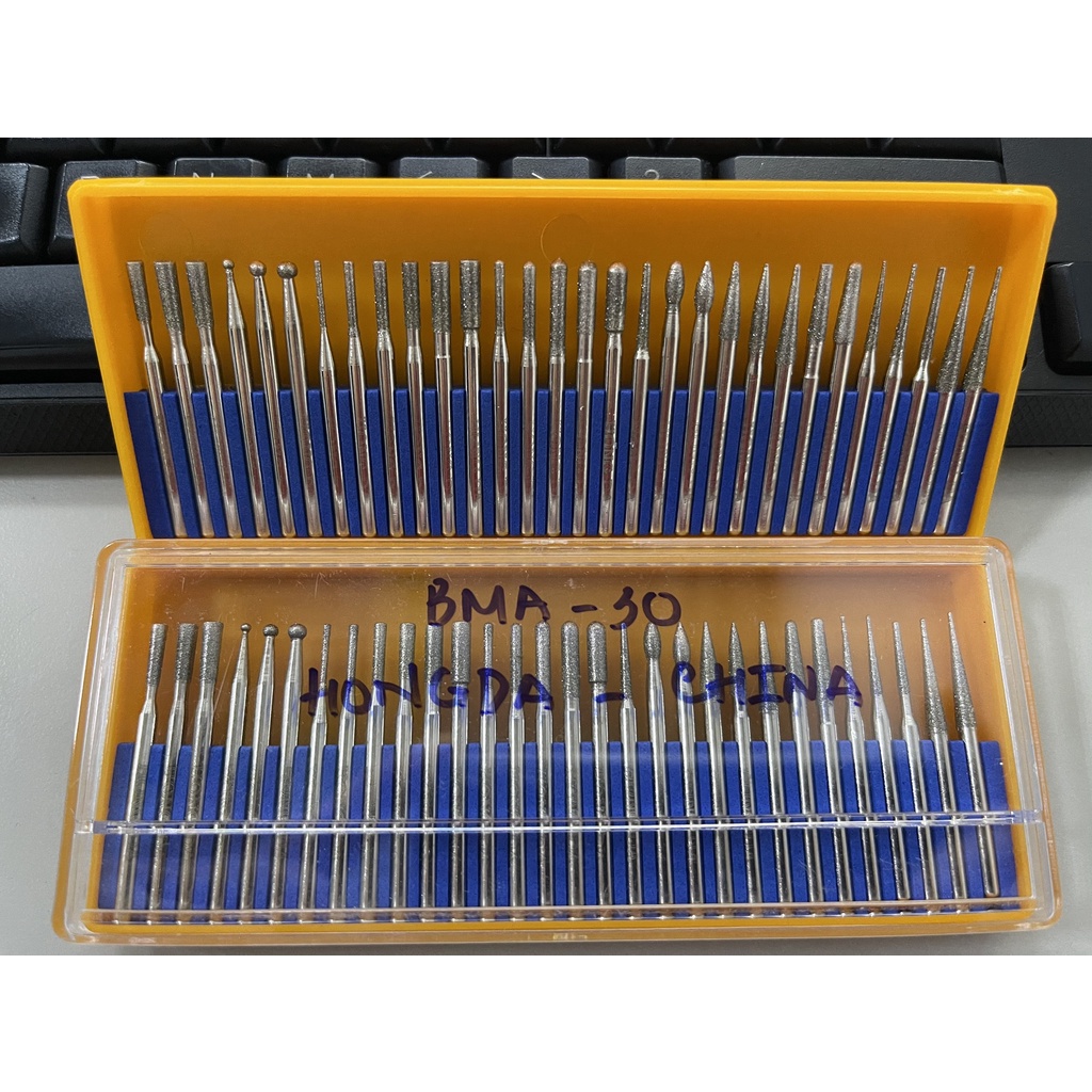 Bộ mũi mài kim cương BMA-30 HONGDA CHINA, Bộ đầu mài kim cương BMA-30 HONGDA CHINA, Diamond Mounted Points