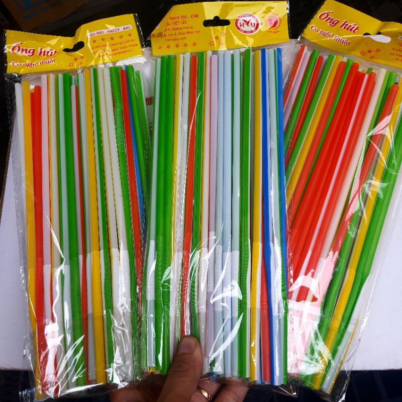 Thùng 50 bịch ống hút nghệ thuật