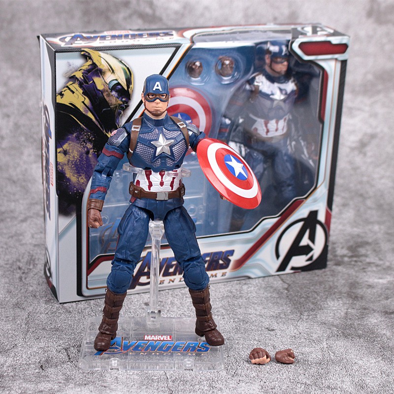 Mô Hình Captain America Marvel Avengers Cao 18cm Bản Civir War & Endgame