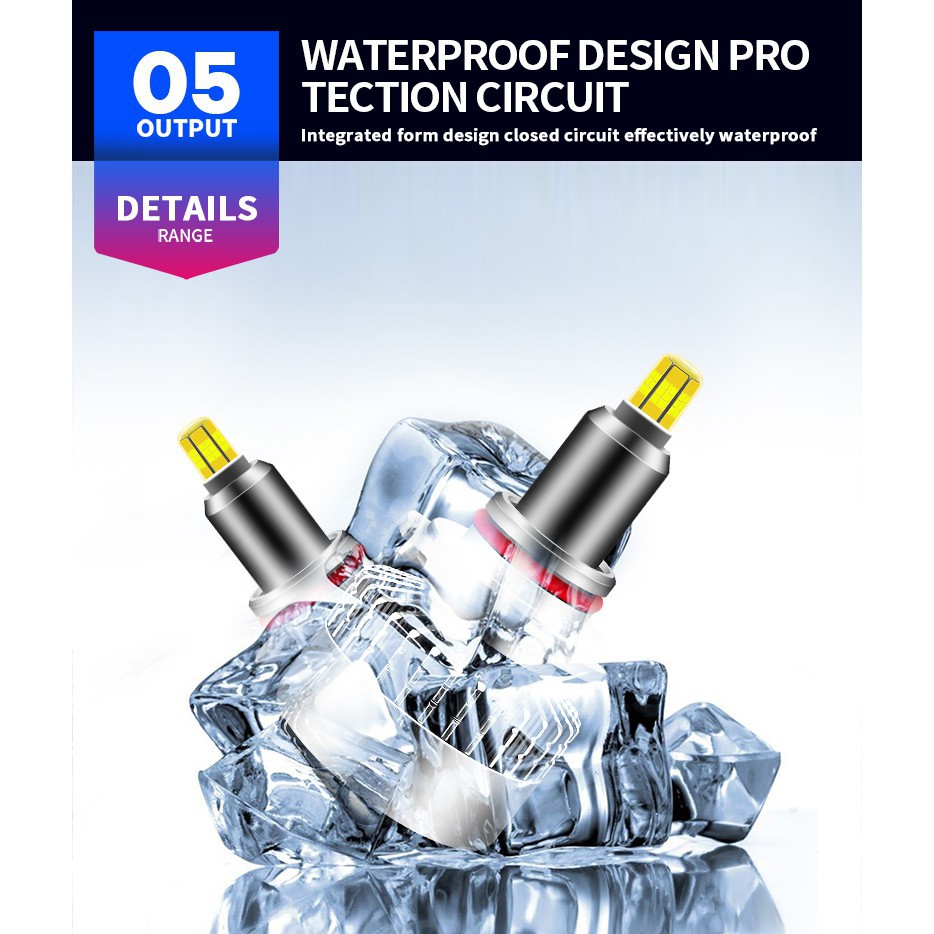 Đèn Pha Led 6 Bóng 20000lm H4 H1 H7 H8 H9 H11 H16 9005 Hb3 9006 Hb4 9012 Hir2 4300k 6000k Cho Xe Hơi