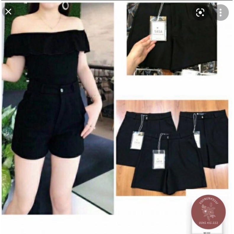 Quần short cạp cao