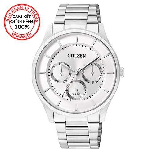 Đồng hồ Nam Citizen dây kim loại pin kính cứng AG8351-86A
