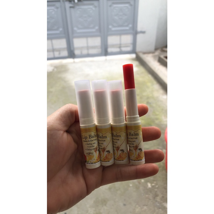 Son dưỡng ẩm thỏi Lip Balm,dưỡng kích màu môi  có màu hương thơm tự nhiên dễ chịu-Handmade