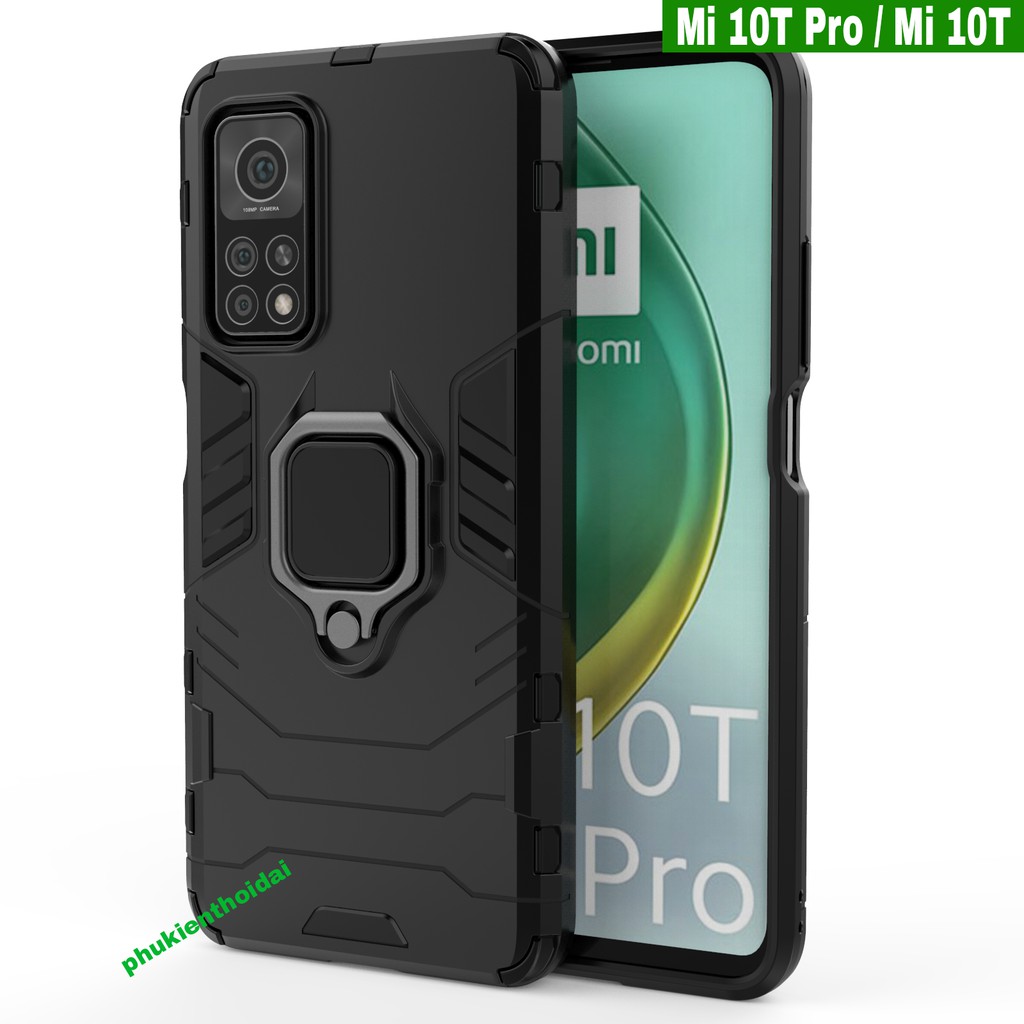 Ốp lưng Xiaomi Mi 10T Pro / Mi 10T chống sốc Iron Man Iring giá đỡ mặt lưng xem phim