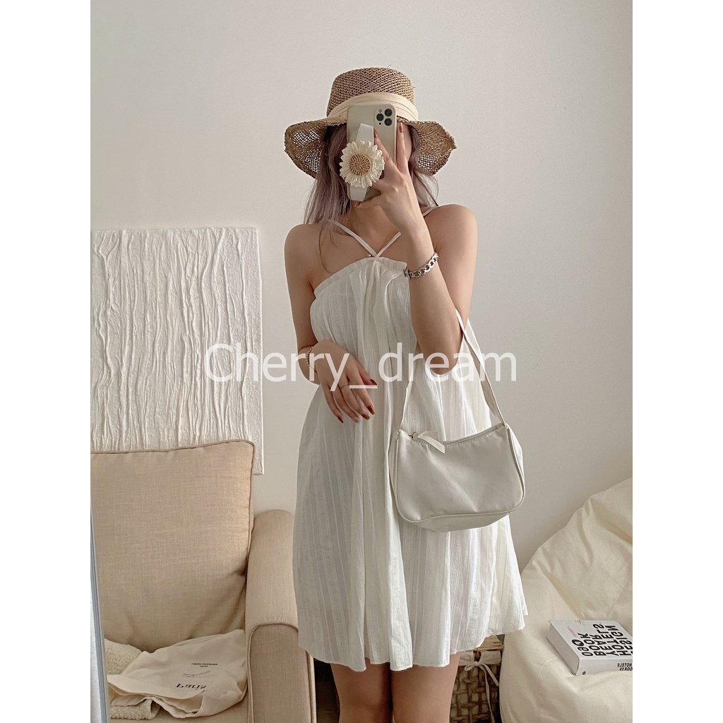 Đầm Cổ Yếm, Váy Maxi Dài Đi Biển, Đi Dự Tiệc Thiết Kế Dây Hở Lưng Cột Cổ Chất Vải Đũi Xinh Xắn | BigBuy360 - bigbuy360.vn