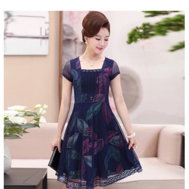 Đầm trung niên sang chảnh 2020