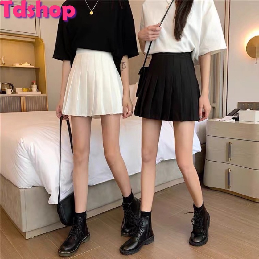 Chân Váy Xếp Ly Hàn Quốc Dáng Chữ A Bigsize Ulzzang Cạp Cao | Tdshopnt - V02