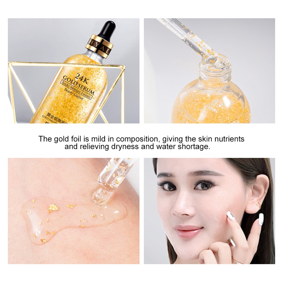 Tinh chất vàng 24K và hyaluronic dưỡng ẩm làm trắng và chống lão hóa cho da hiệu quả