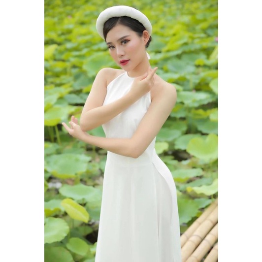 Áo dài yếm chụp ảnh sen_