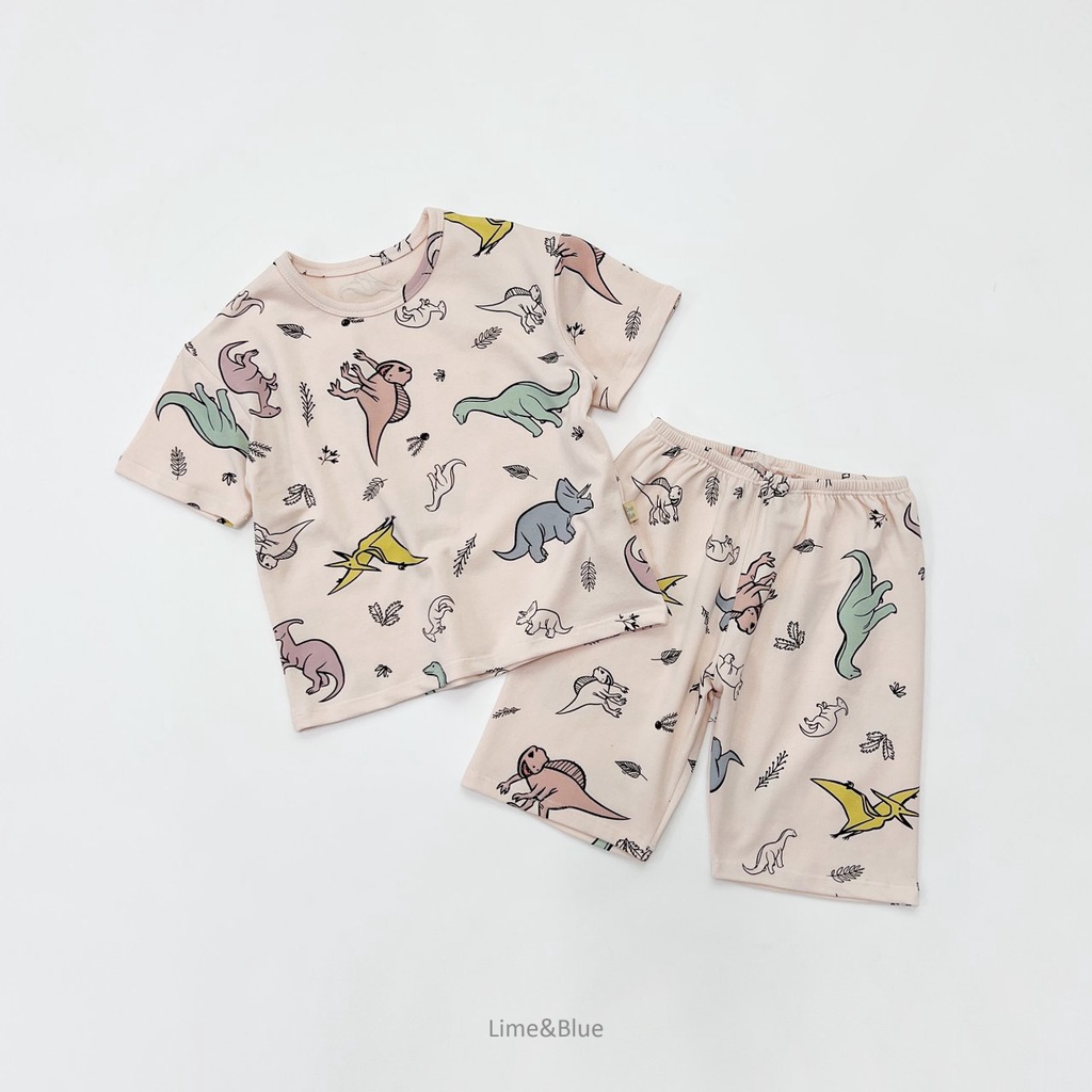 Lime&Blue Bộ đồ khủng long cho bé trai , bé gái