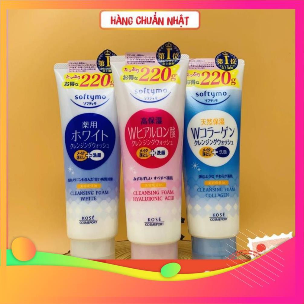 Sữa rửa mặt KOSE Softymo 200g Nội Địa Nhật KOSE Hyaluronic acid collagen white