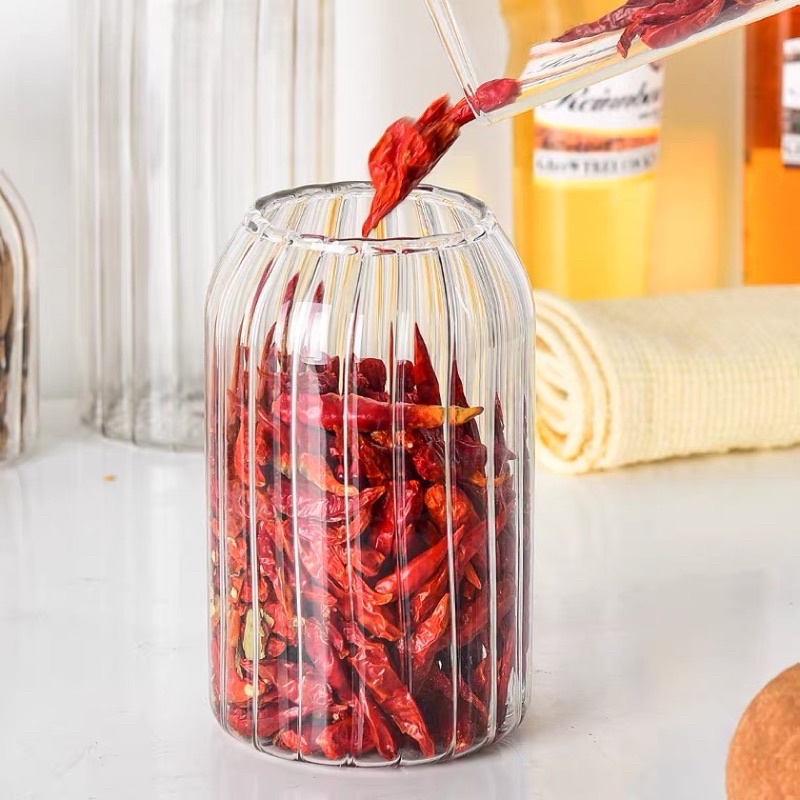 Hũ thuỷ tinh nắp gỗ, hũ thuỷ tinh decor, hũ gia vị