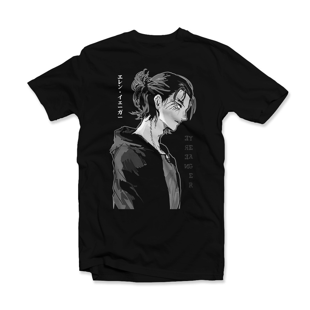 Mẫu áo thun in hình KAOS ANIME ATTACK ON TITAN EREN YEAGER DARK SIDE HUMANITY độc đẹp