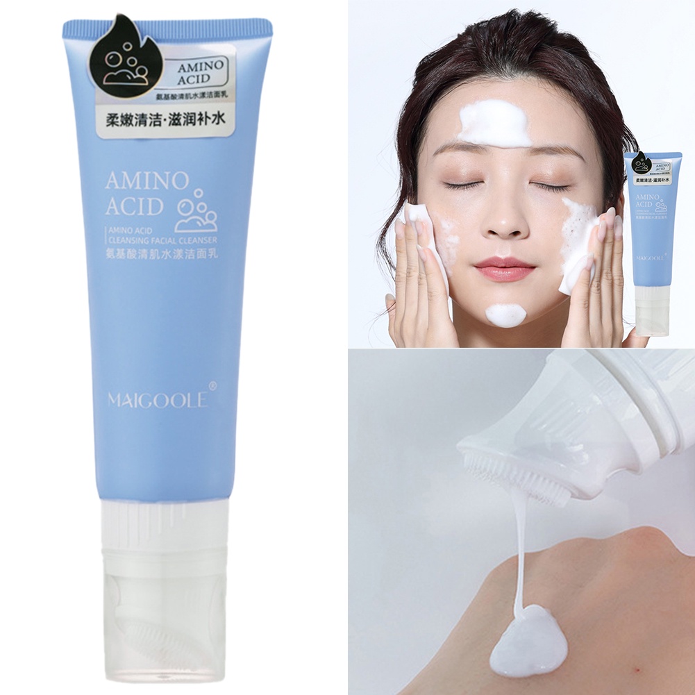 [Hàng mới về] Sữa rửa mặt amino acid dưỡng ẩm kiềm dầu thu nhỏ lỗ chân lông loại bỏ mụn đầu đen