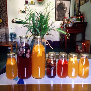 HOMEMADE - Trà KOMBUCHA lên men lần 2 (F2) với hoa quả, thảo mộc