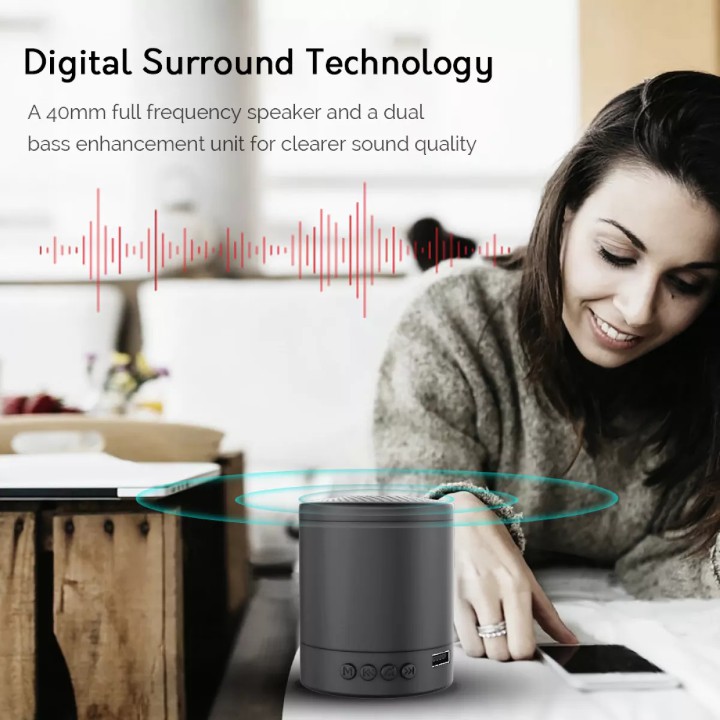 loa bluetooth mini macaron 5W đen