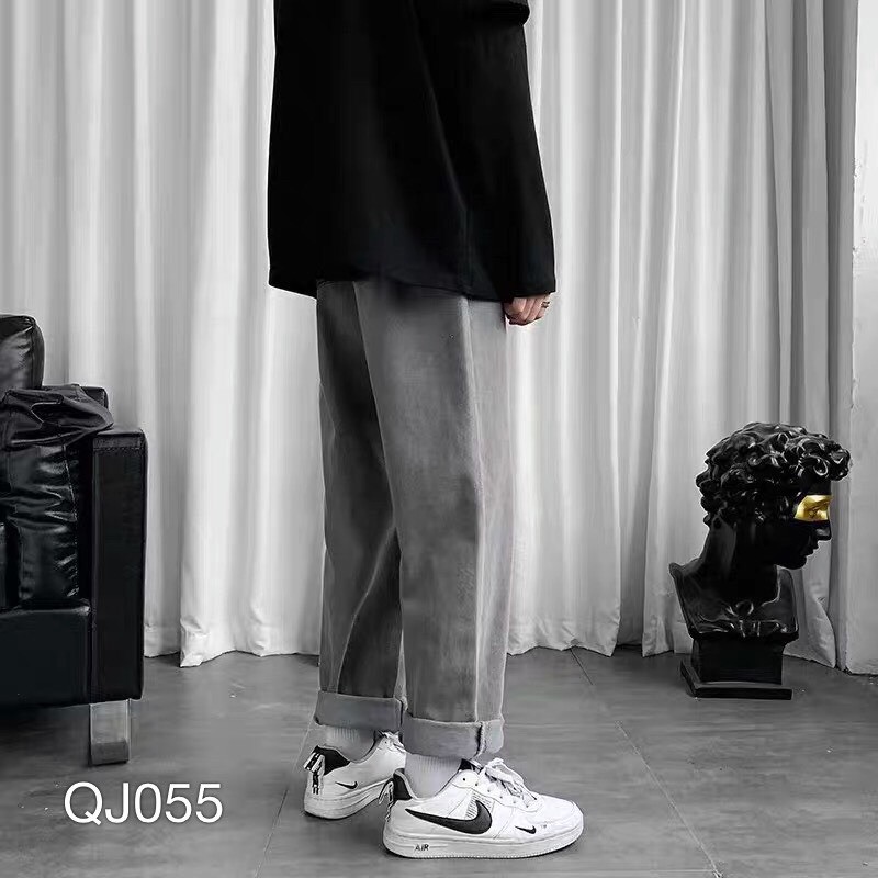 QJ055 - QUẦN JEAN BAGGY NAM WASH XÁM KHÓI | BigBuy360 - bigbuy360.vn