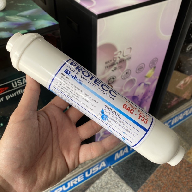 Lõi Khoáng T33 Than Gáo Dừa - Lõi Chức Năng Số 5 - Tạo Độ Ngọt, Làm Mềm Nước, Giúp Nước Ngon Hơn, Mát Hơn