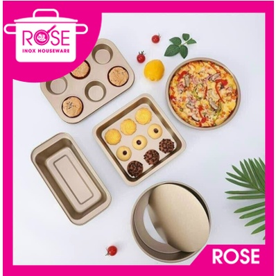 Khuôn làm bánh, Khuôn làm bánh bông lan sét 5 món cao cấp nhiều kích cỡ dễ làm