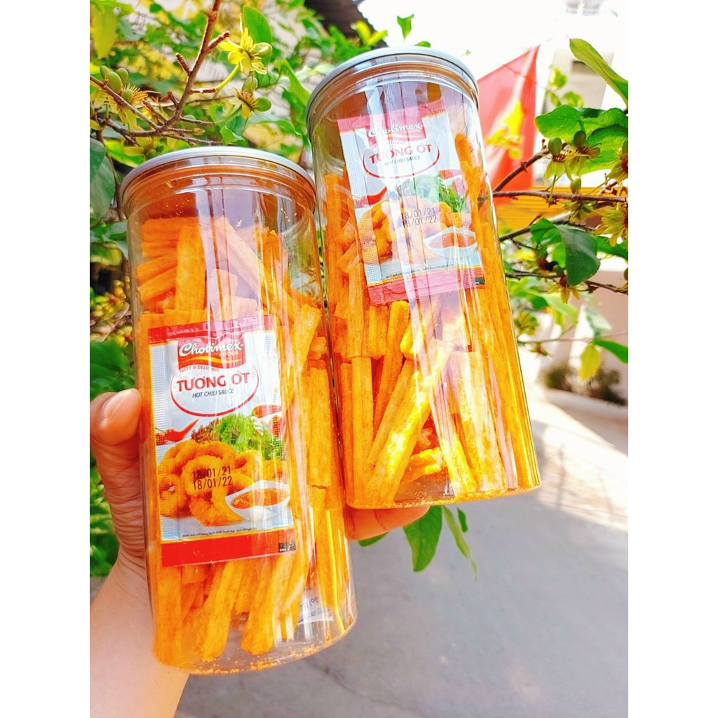 Bánh snack khoai tây phô mai que Hũ PET 200GR