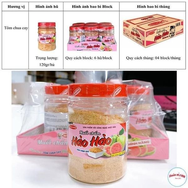 Muối chấm Hảo Hảo tôm chua cay 120g