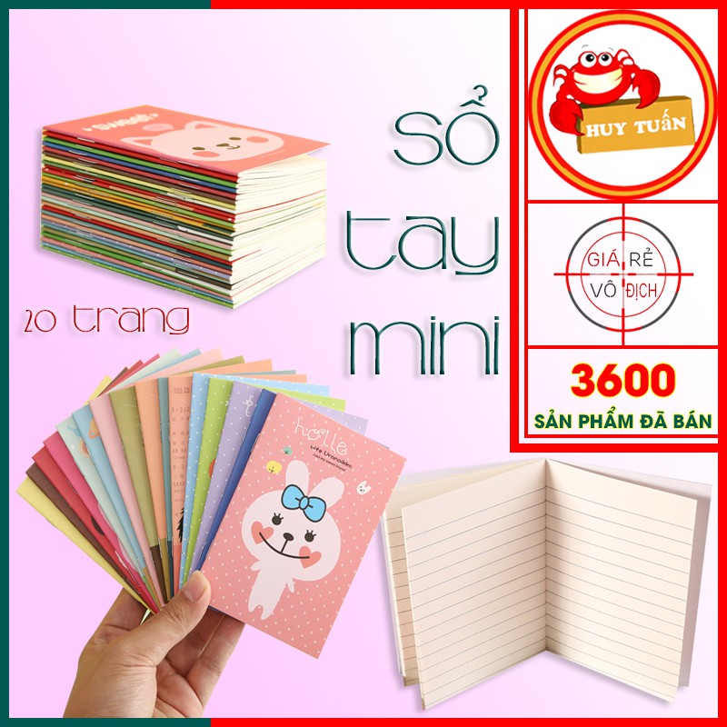 Sổ tay cute ghi chép kế hoạch, công thức, từ vựng - Sổ tay mini, 20 trang