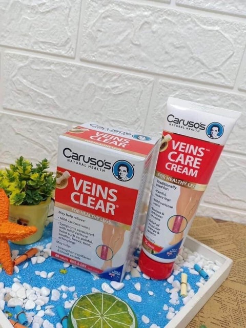 Kem bôi giãn tĩnh mạch Caruso's Natural Health Veins Care Cream 75g