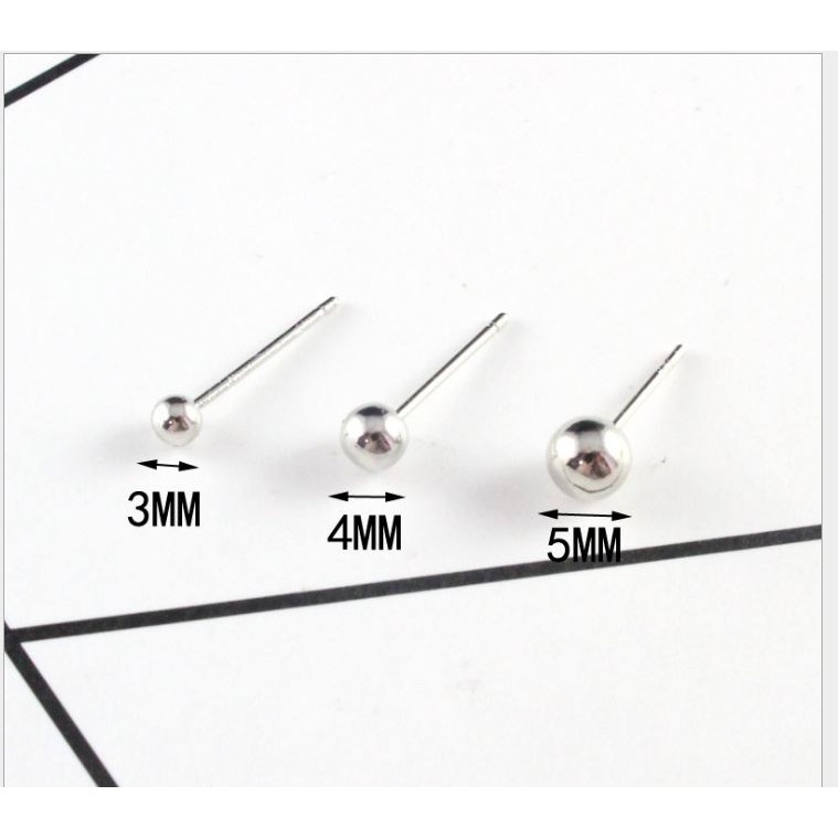 10 chốt làm hoa tai sát đầu bi tròn 3-4-5-6mm