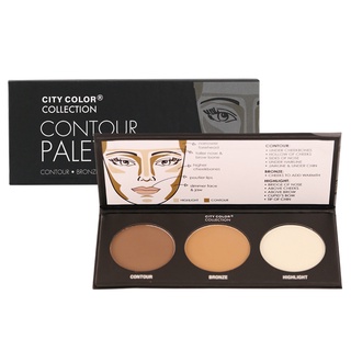 Phấn tạo khối 3 ô City Color Contour Effects Palette