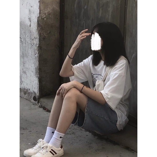 Set Đồ áo Gấu Quần jean Ngố 🌸áo thun nữ tay lỡ quần jean ống rộng Ulzzang🌸