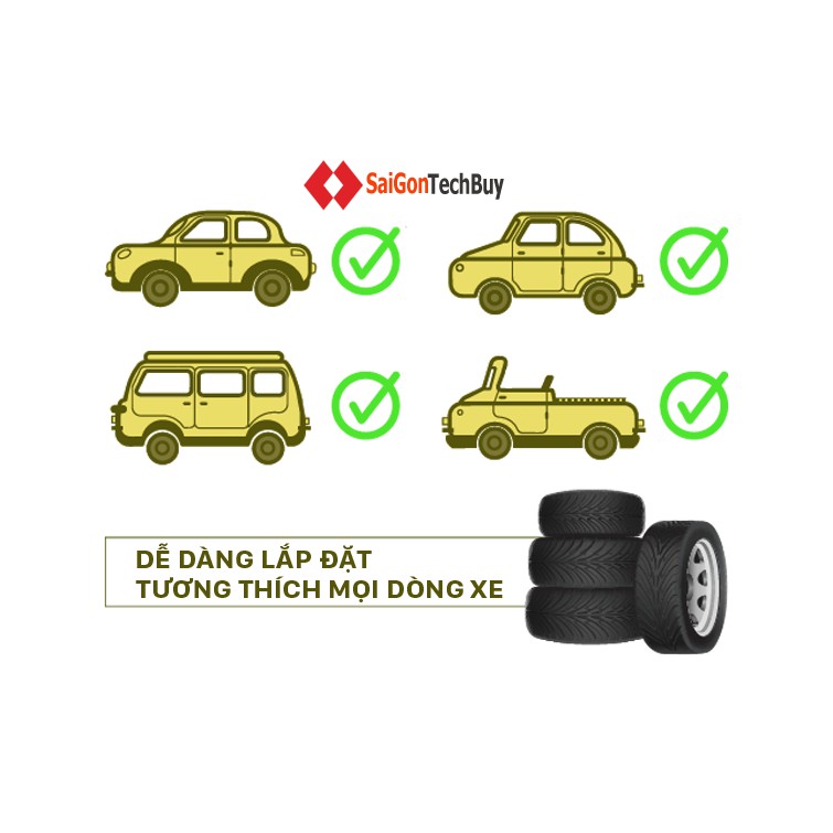 Cảm biến áp suất lốp Tiresafe D10E kết nối camera hành trình GOSAFE S70G/ GOSAFE 790 / GOSAFE 51G