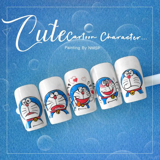 Sticker 3D Doraemon | Hình Dán Móng Tay