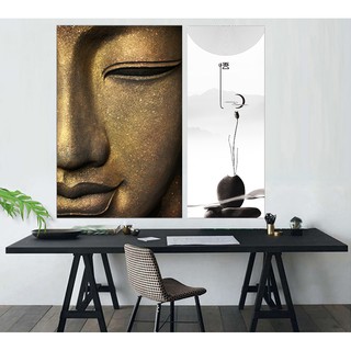 Bộ 2 tranh canvas treo tường Phật giáo theo yêu cầu TTC1805