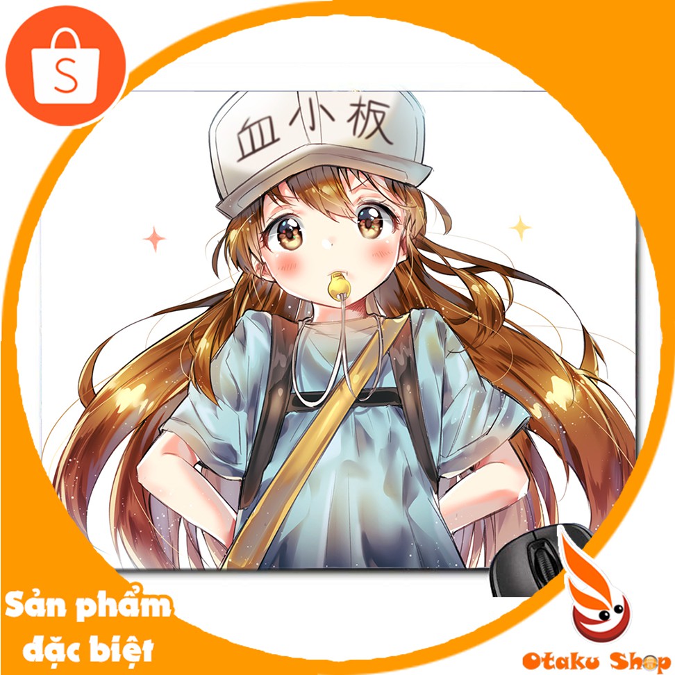 Lót chuột cao su, Bàn di chuột, mouse pad 20x24 hình Anime Cells At Work - Otaku Shop