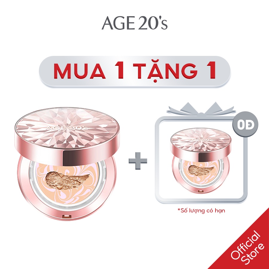 Phấn Nền Lạnh Kim Cương AGE20's Essence Cover Pact DIAMOND Pink SPF 50+/PA +++ 12.5g