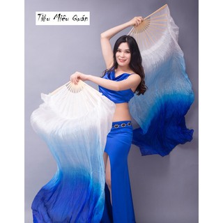 Quạt lụa múa cổ trang dài